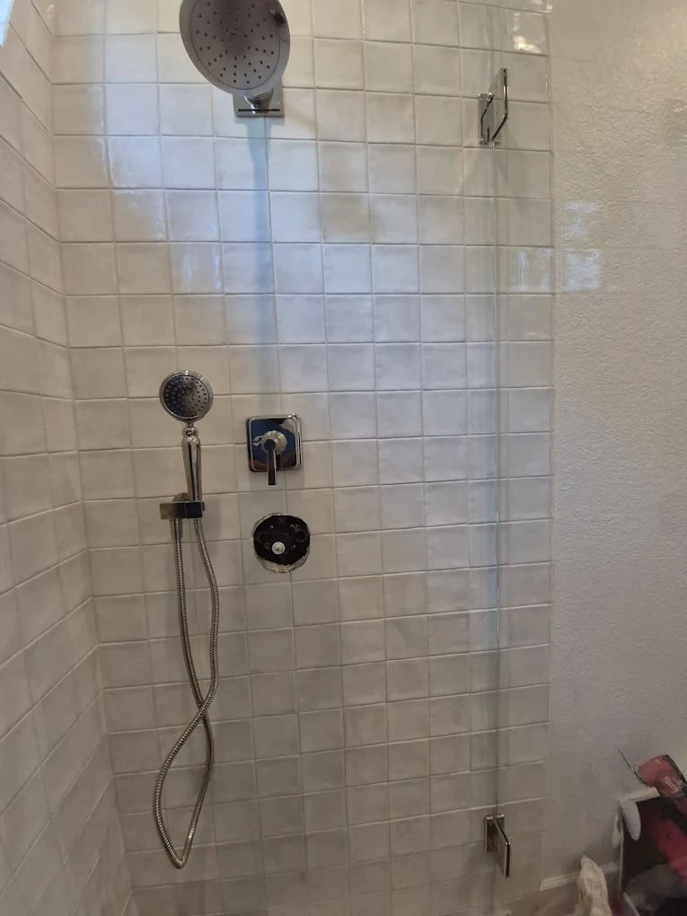 Custom shower plumbing installation in Sonoma County