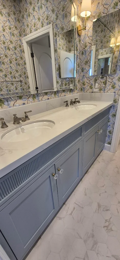 Bathroom vanity and finish plumbing installation in Santa Rosa